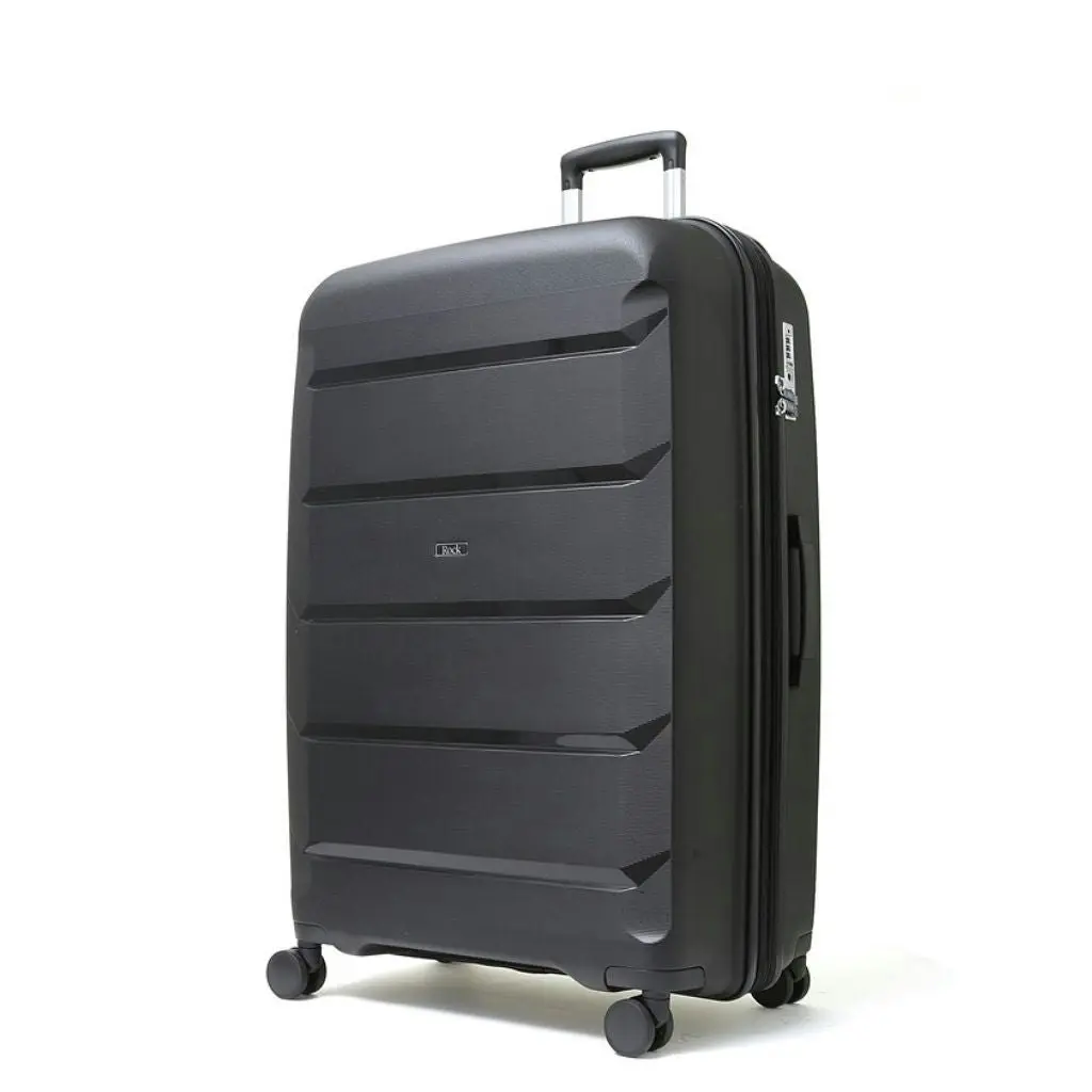 Rock Tulum 3 Piece Set Expander Hardsided Luggage - Black