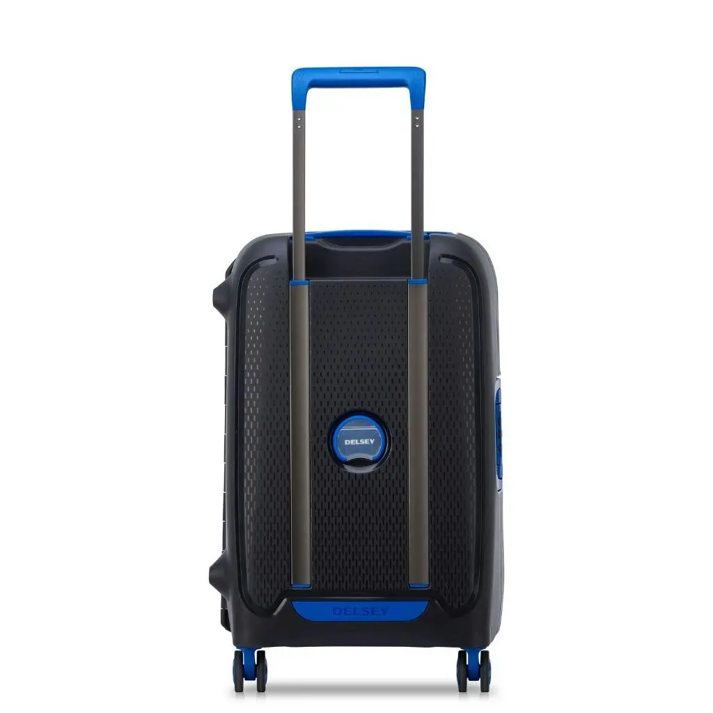 DELSEY Moncey 55cm Carry On Hardsided Luggage Black/Blue