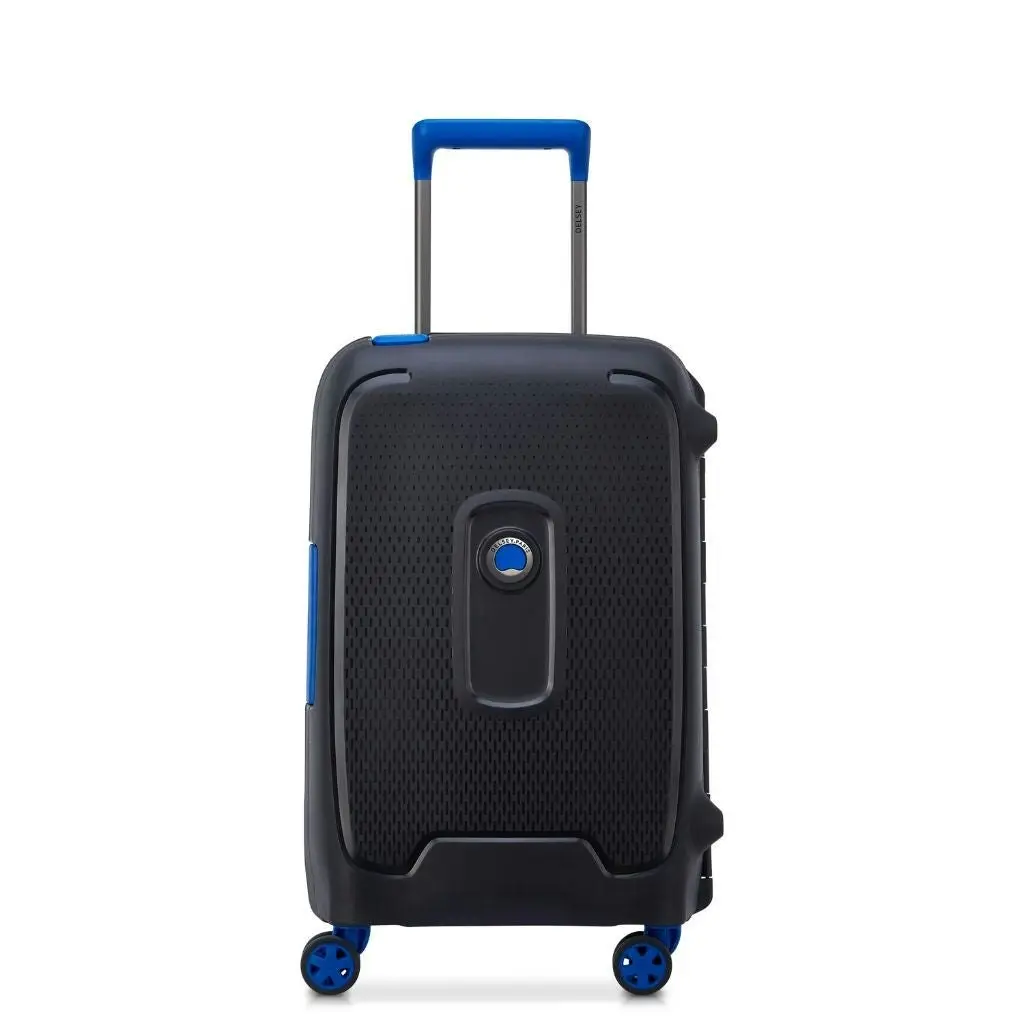 DELSEY Moncey 55cm Carry On Hardsided Luggage Black/Blue