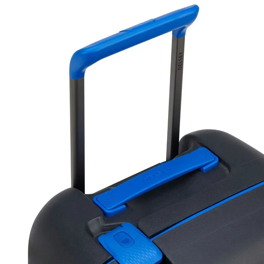 DELSEY Moncey 55cm Carry On Hardsided Luggage Black/Blue