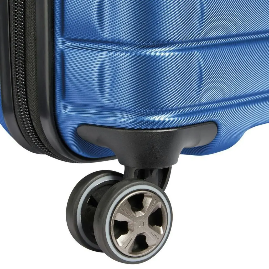 DELSEY Shadow 55cm Expandable Carry On Luggage - Blue