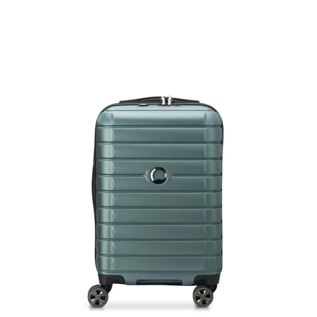 DELSEY Shadow 55cm Expandable Carry On Luggage - Green