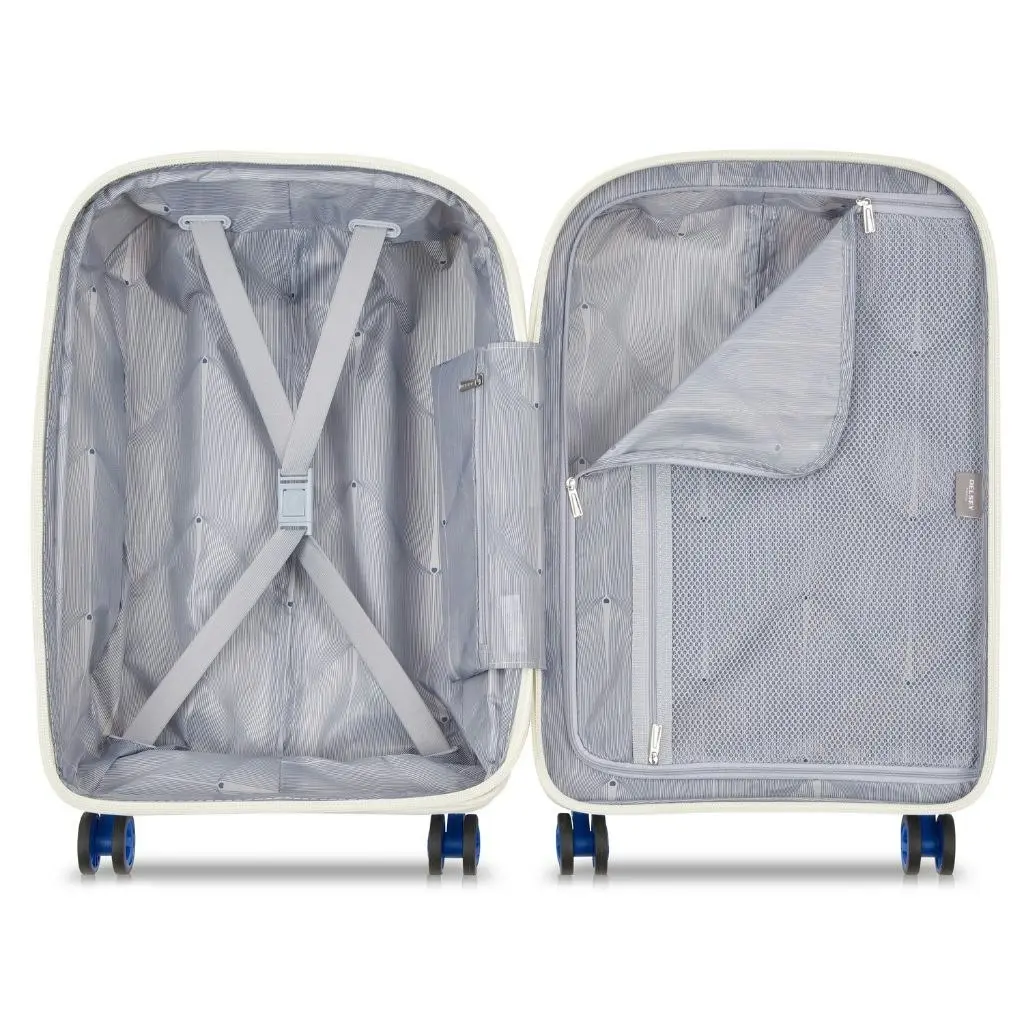 DELSEY Clavel 55cm Carry On Luggage - White/Blue