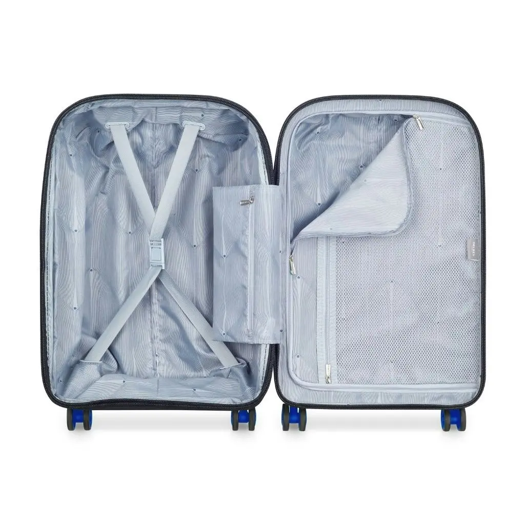 DELSEY Clavel 55cm Carry On Luggage - Black/Blue