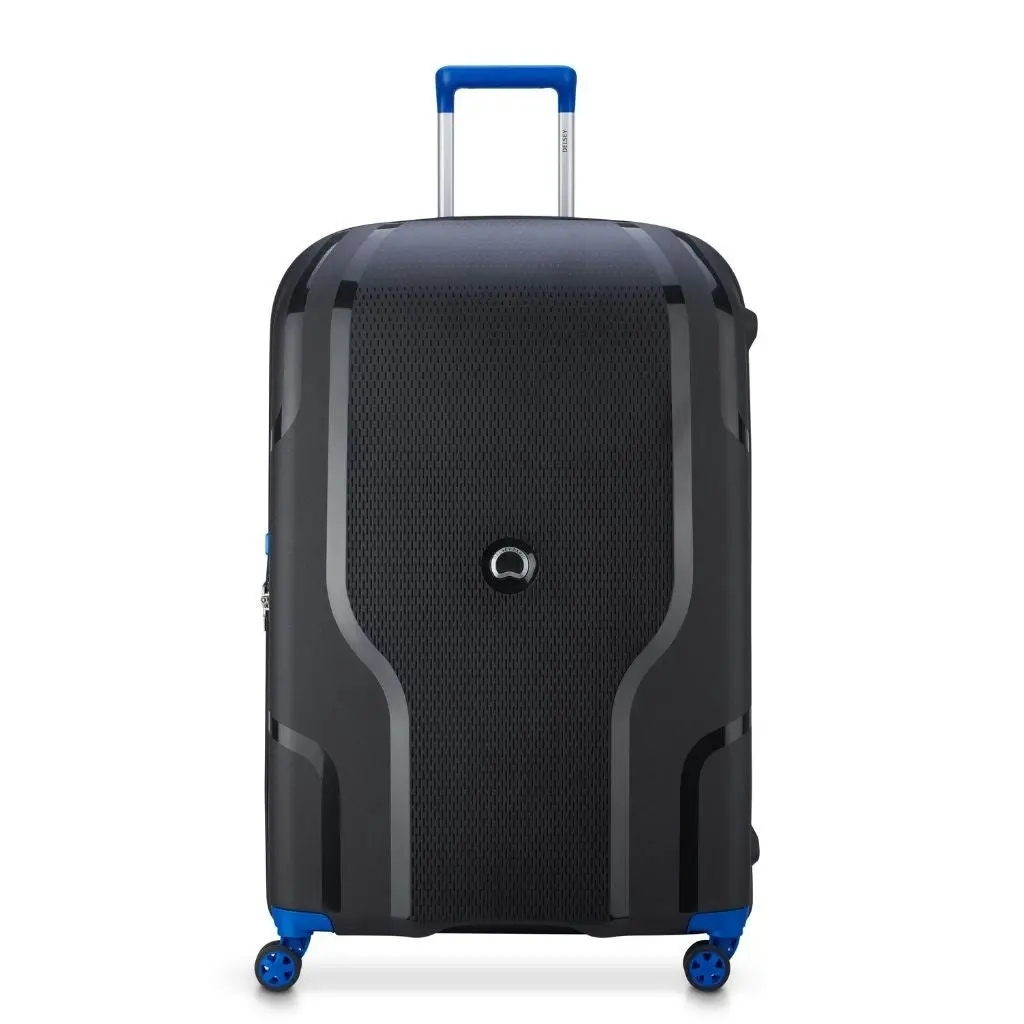 DELSEY Clavel 83cm Large Hardsided Spinner Luggage - Black/Blue