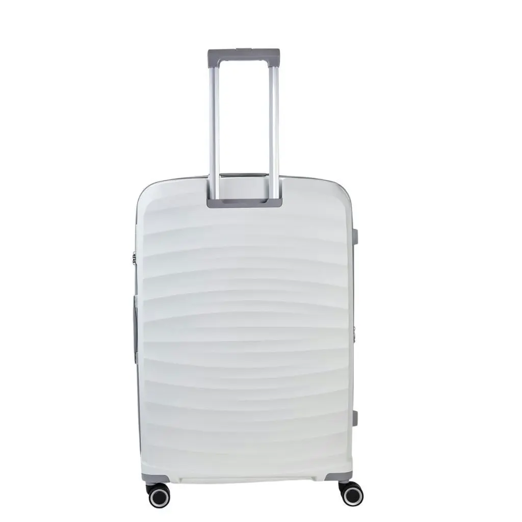 Rock Sunwave 79cm Large Expander Hardsided Luggage - White