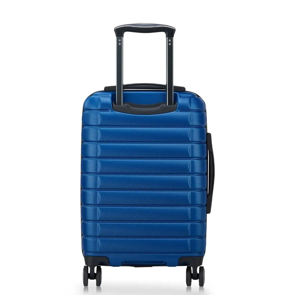 DELSEY Shadow 55cm Expandable Carry On Luggage - Blue + Laptop Sleeve