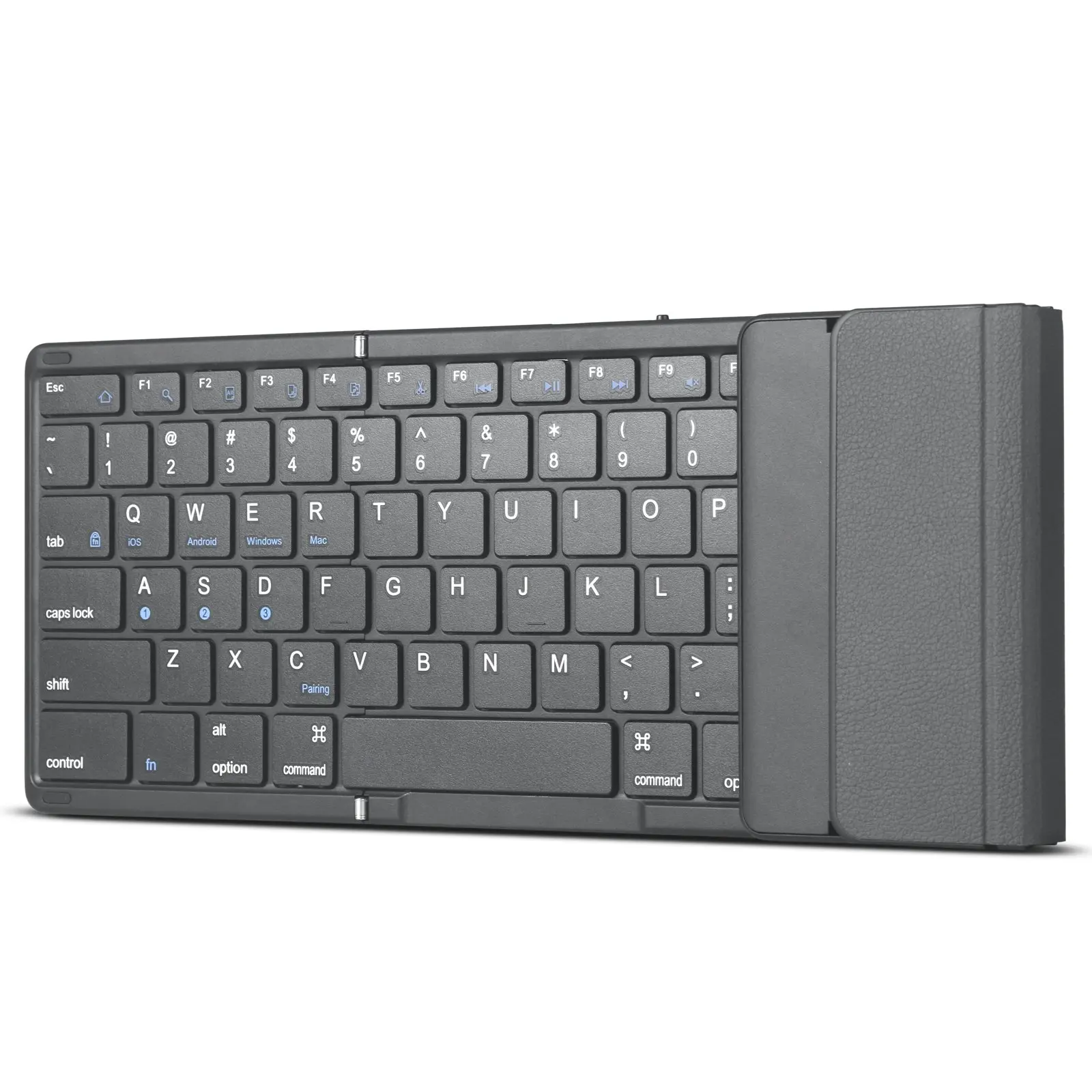 Todo Tri-Folding Bluetooth Wireless Keyboard BT 99 Key Mac Windows Android - Black