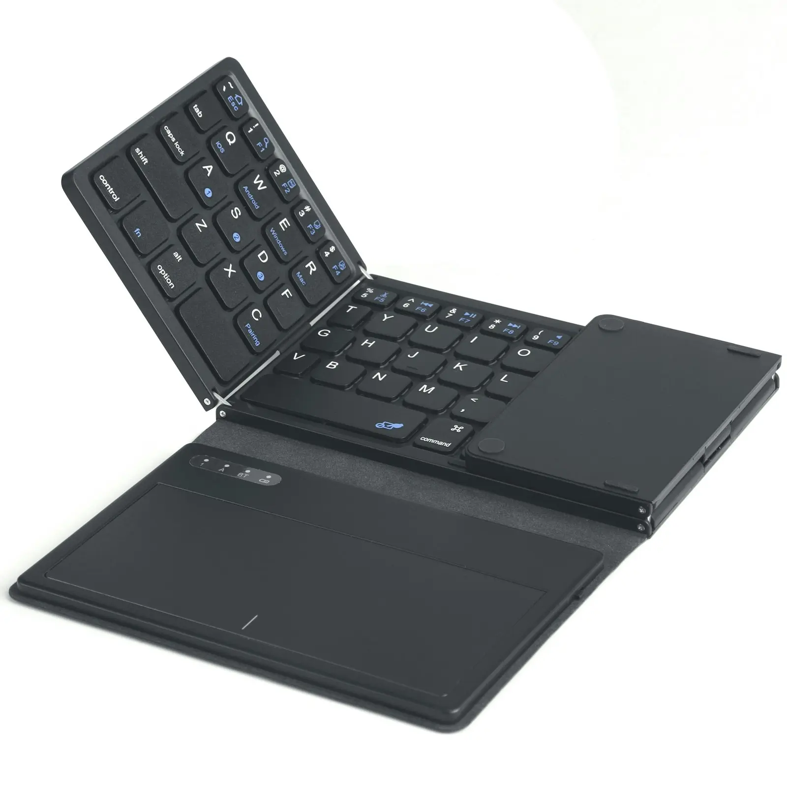 Todo Bluetooth Wireless Keyboard Touchpad Mouse 81 Key 3 Channel Mac Windows Android - Black