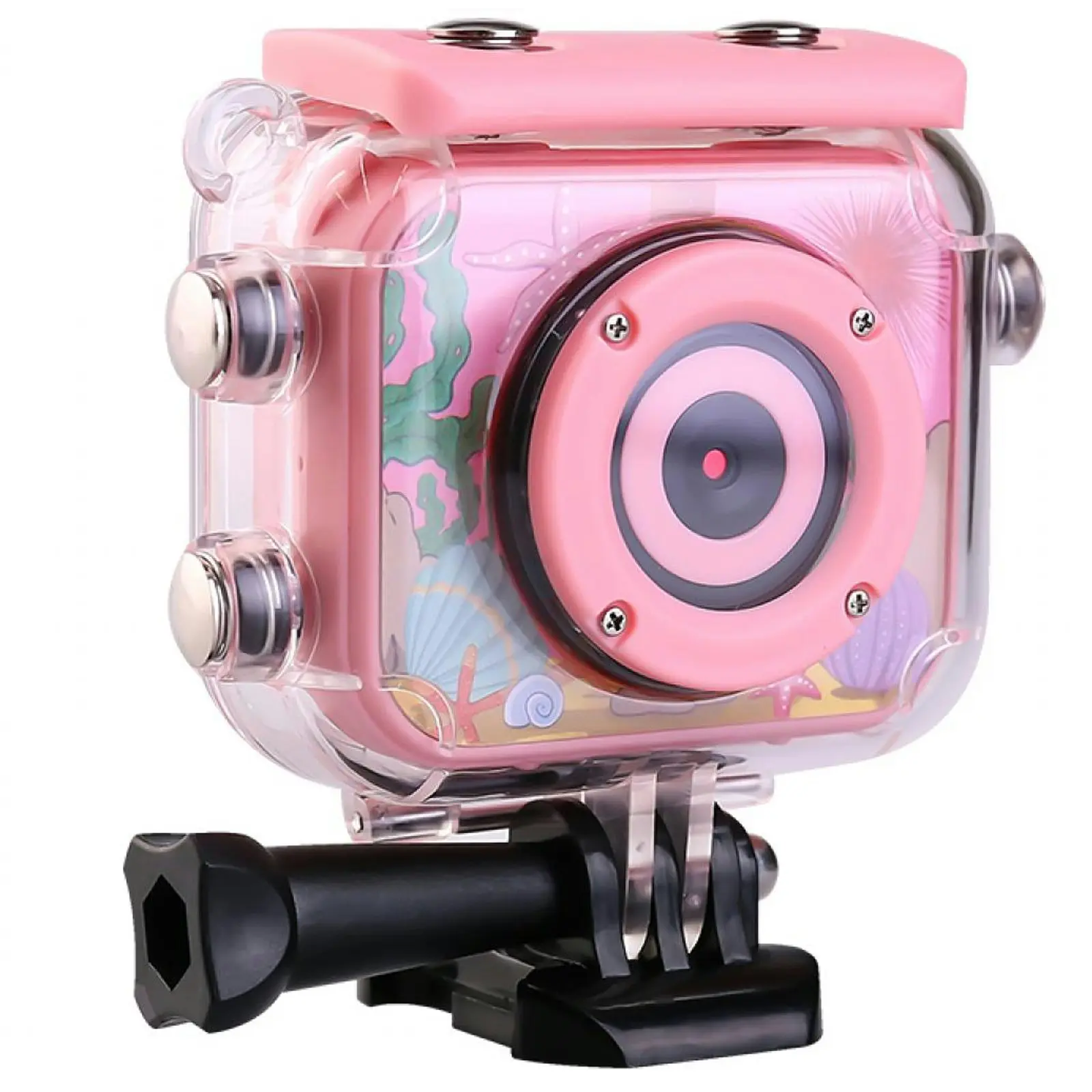 Todo 1080p FHD Kids Action Sports Camera 30M Waterproof 2" LCD Action Cam - Pink