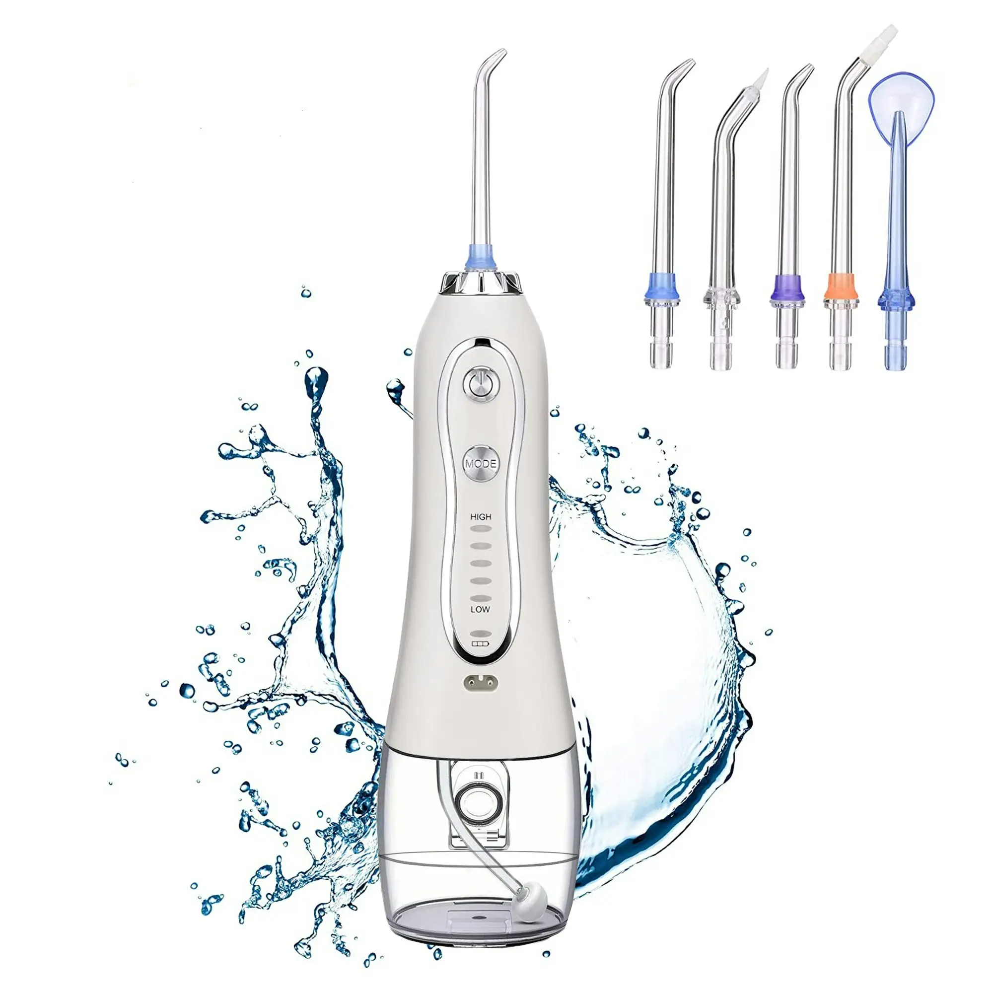 Todo Rechargeable Water Dental Jet Pick Flosser 5 Mode 110 PSI 2000mAh 3.7V Travel Oral Irrigator