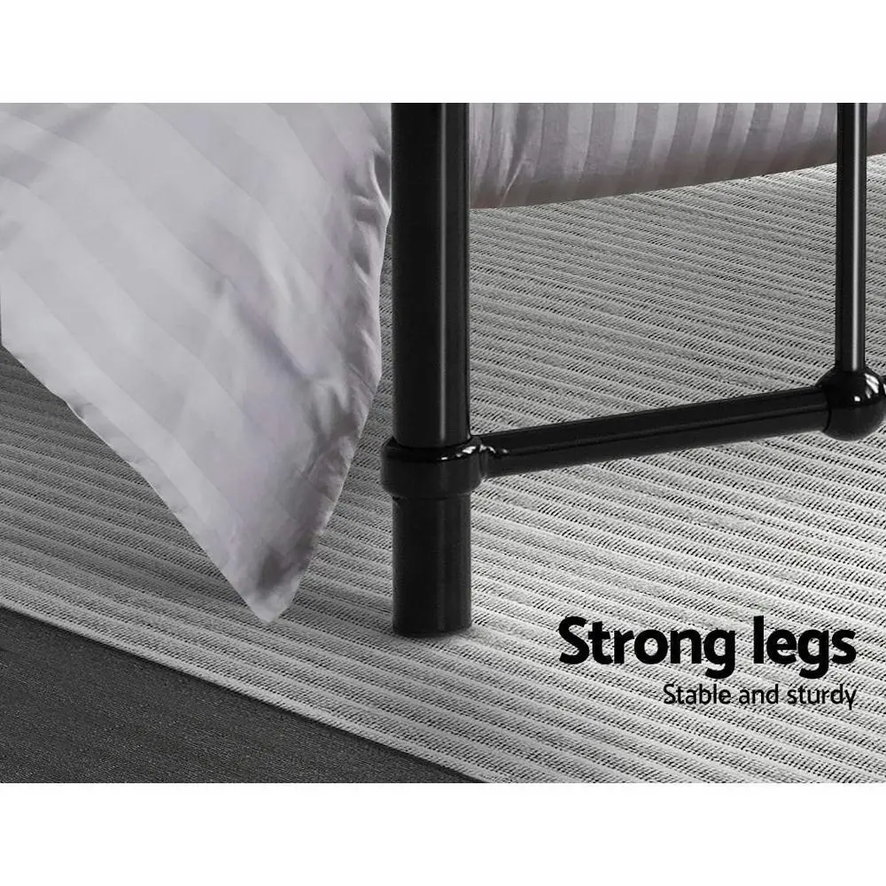 Artiss Bed Frame Metal Frames LEO - Single (Black)