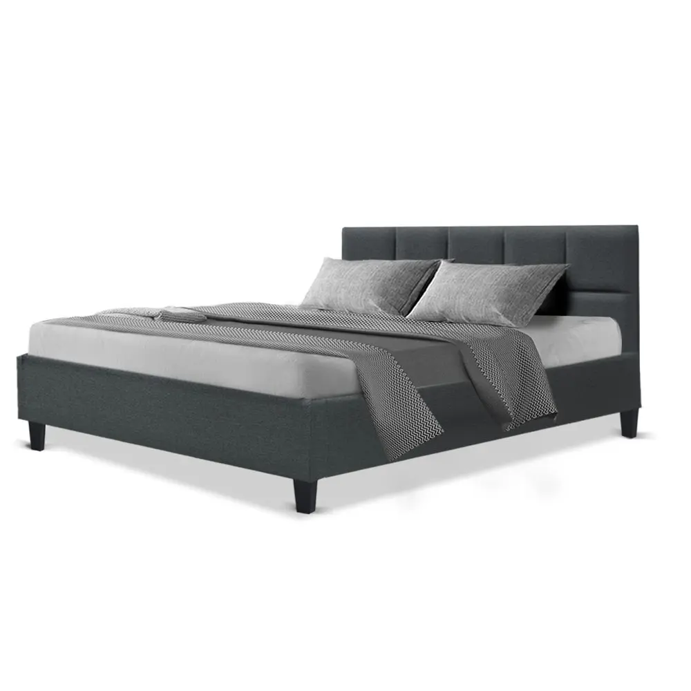 Artiss Bed Frame Queen Size Charcoal TINO