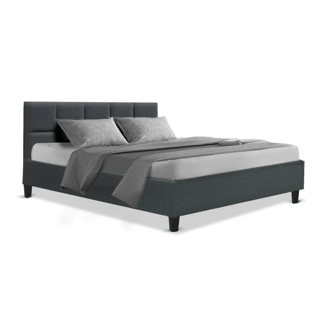 Artiss Bed Frame Queen Size Charcoal TINO