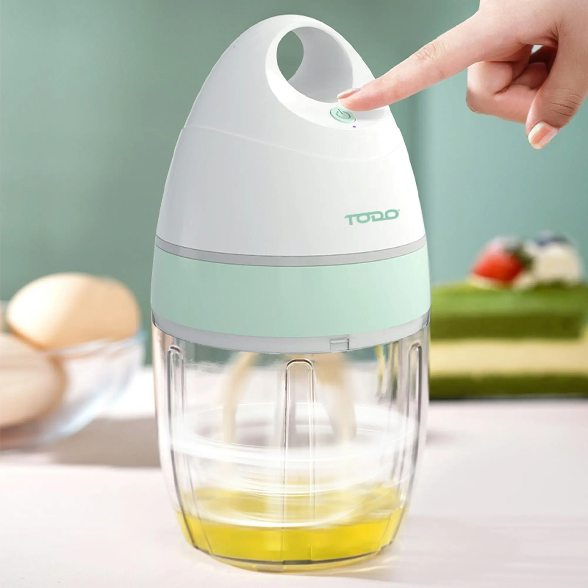 Todo Rechargeable Electric Egg Beater Whisk Whip Cream 3.7V Battery 50W