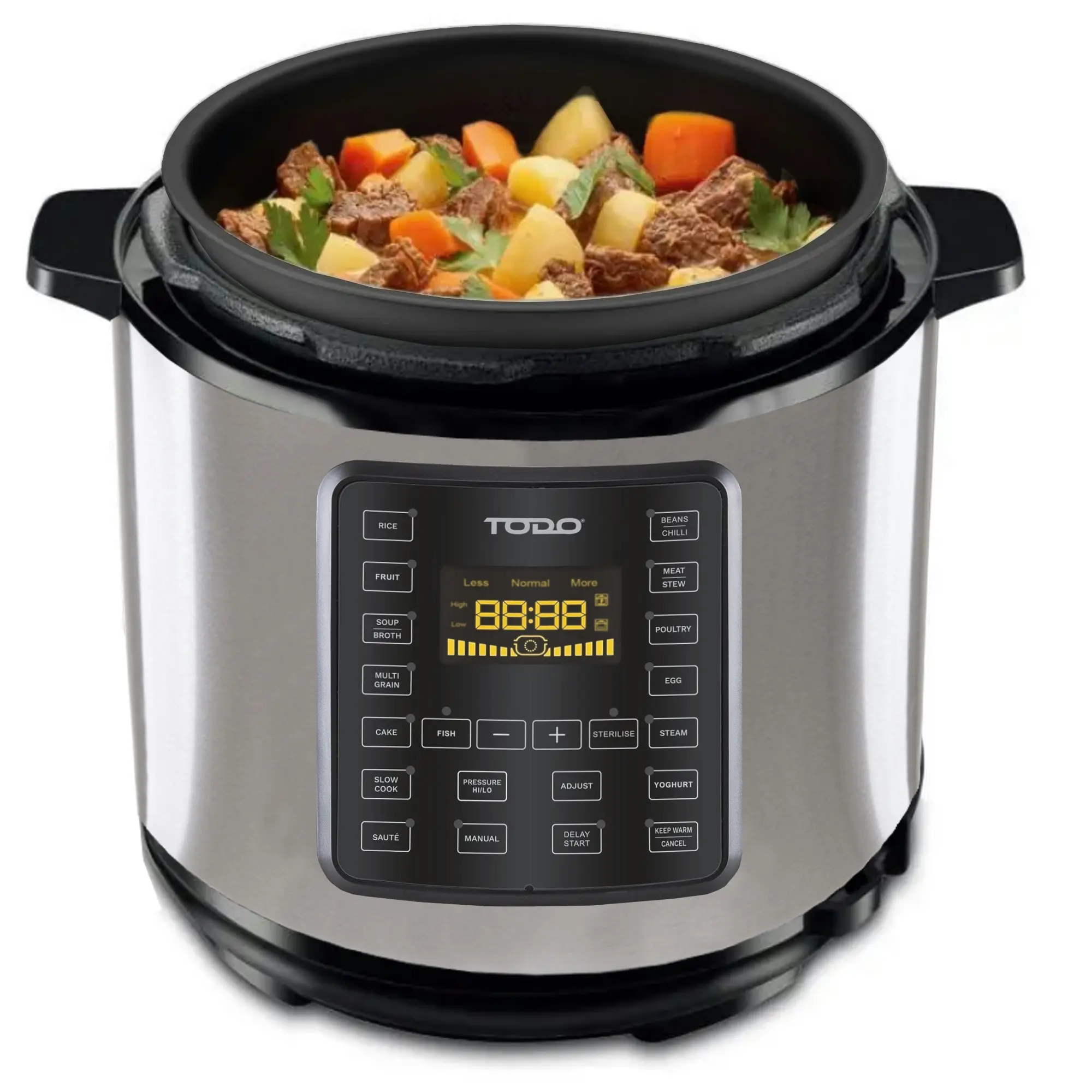 Todo 6L Electric Pressure Cooker 15 Preset Functions 1000W Non-Stick Cooking Pot