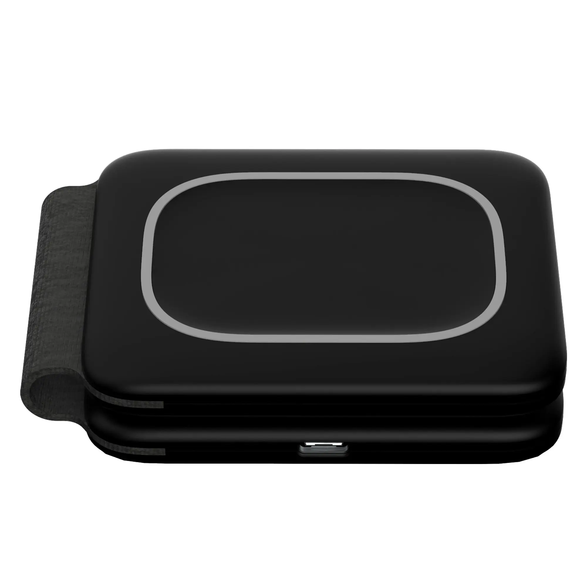 Todo 2 in 1 Wireless Phone Charger 15W Fast Charge Earphone QI Magnetic Charge Pad - Black