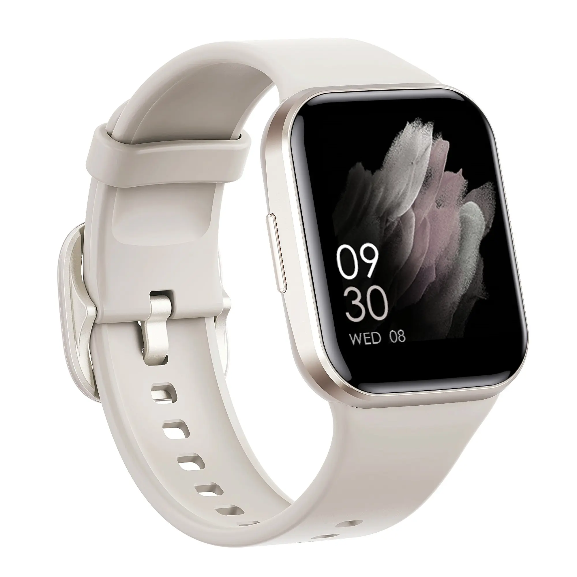 Bluetooth Smart Watch 1.6" TFT 2.5D Touch Screen Temperature Heart Rate Blood Pressure BT 5.0 - Silver