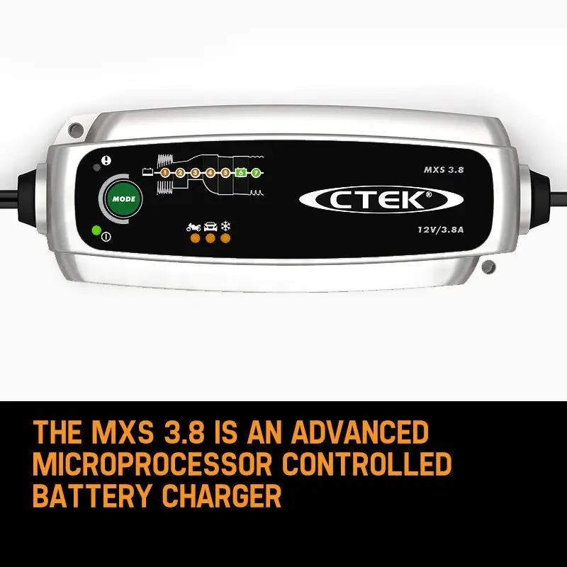 CTEK MXS 3.8 12V Smart Battery Charger Bundle Kit - Comfort Indicator Eyelet