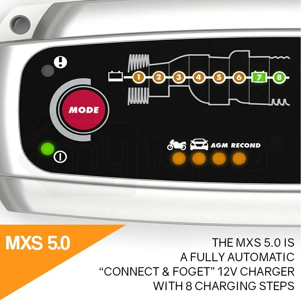 CTEK MXS 5.0 Smart Battery Charger Car Boat 4WD Caravan AGM Bumper Cover 12V 5A