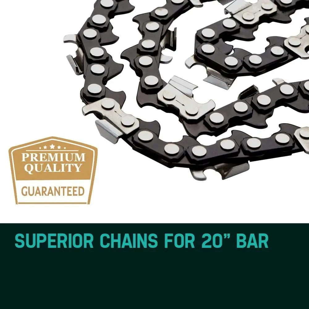 2 X 20 Inch Baumr-AG CHAINSAW CHAIN 20in Bar Replacement Suits 62cc 66cc Saws