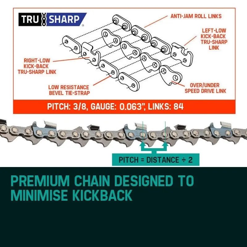 24 Inch Baumr-AG Chainsaw Chain 24in Bar Spare Part Replacement Suits 92CC Saws