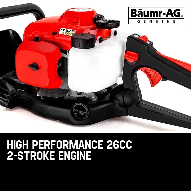 Baumr-AG 26CC Petrol Hedge Trimmer 2-Stroke Cutter Garden Tool Saw Precision 24 Inch Blade