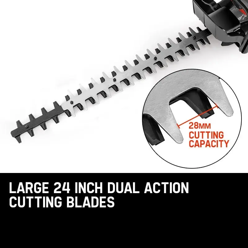 Baumr-AG 26CC Petrol Hedge Trimmer 2-Stroke Cutter Garden Tool Saw Precision 24 Inch Blade