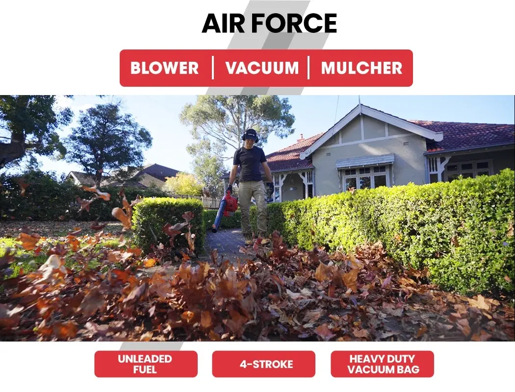 Baumr-AG Cordless Petrol Leaf Blower Vacuum 4 Stroke - Vac Garden Commercial Hand Outdoor