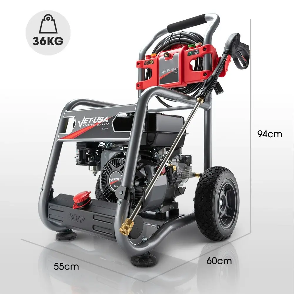 Jet-USA 4800PSI Petrol Powered High Pressure Washer, - CX760