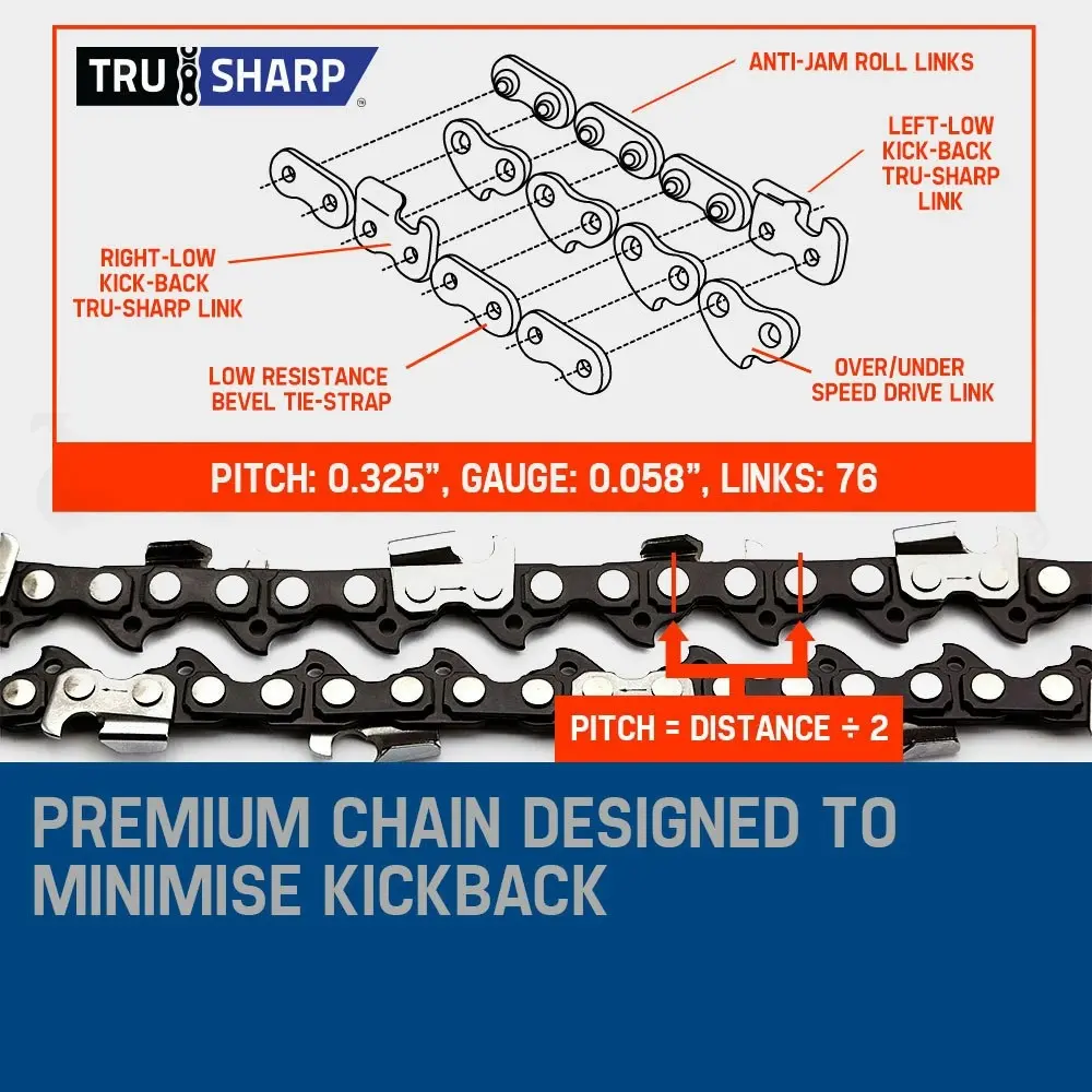 MTM Chainsaw Petrol Commercial 20 Inch Bar E-Start Tree Pruning Chain Saw 4.1HP