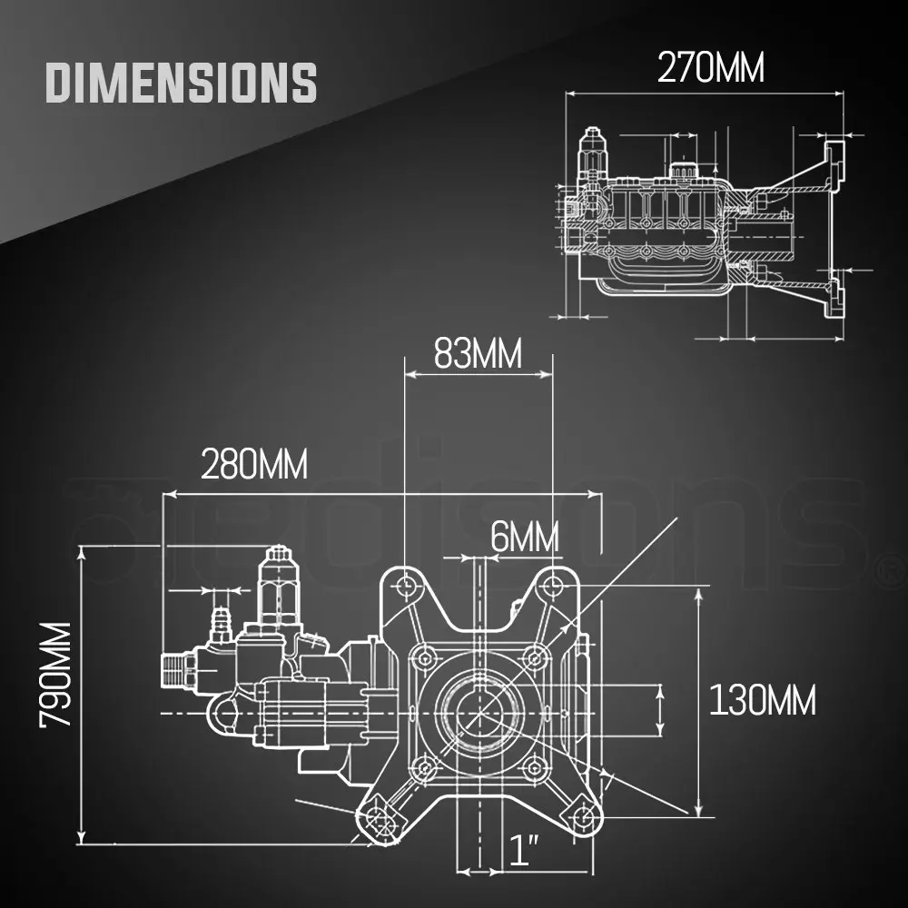 Pressure Washer Pump 4000psi RSV4G40 AR Annovi Revereri Drive Pump suits most 9-13 HP