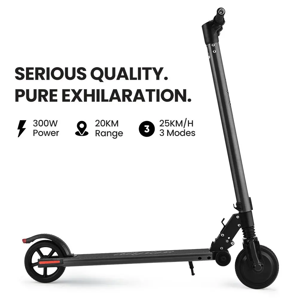 Alpha Peak 300W 10Ah Electric Scooter, Suspension, for Adults or Teens, Black