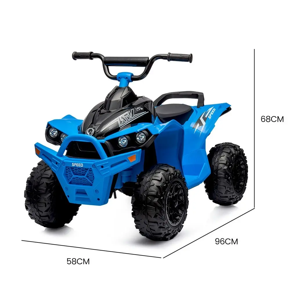 Rovo Kids Electric Ride On Quad Bike ATV Toy Car, Blue