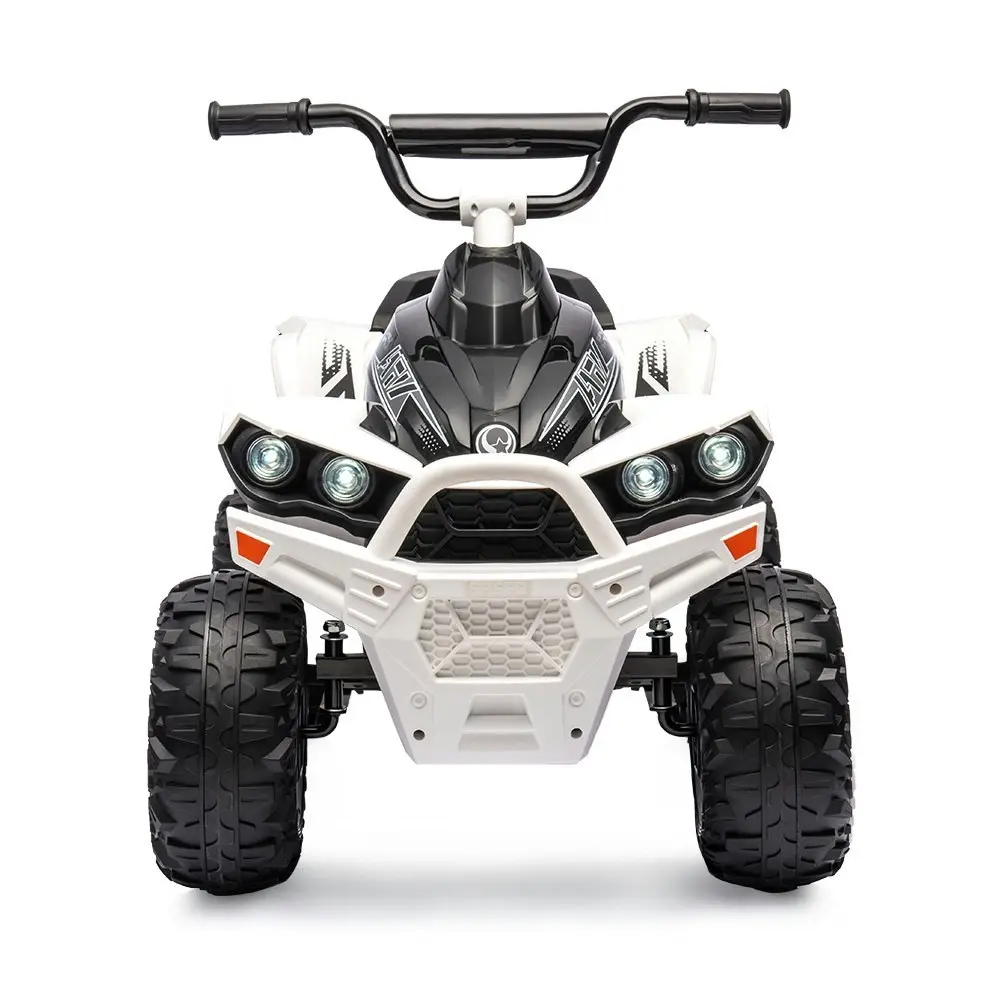 Rovo Kids Electric Ride On Quad Bike ATV Toy Car, White