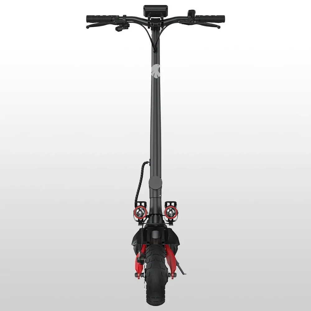 Valk Primal 9 Electric Scooter, 1600W Dual Motor 48V 18Ah Lithium 60km Range 40km/h Quad Shocks 10 inch Tyres, Black/Red