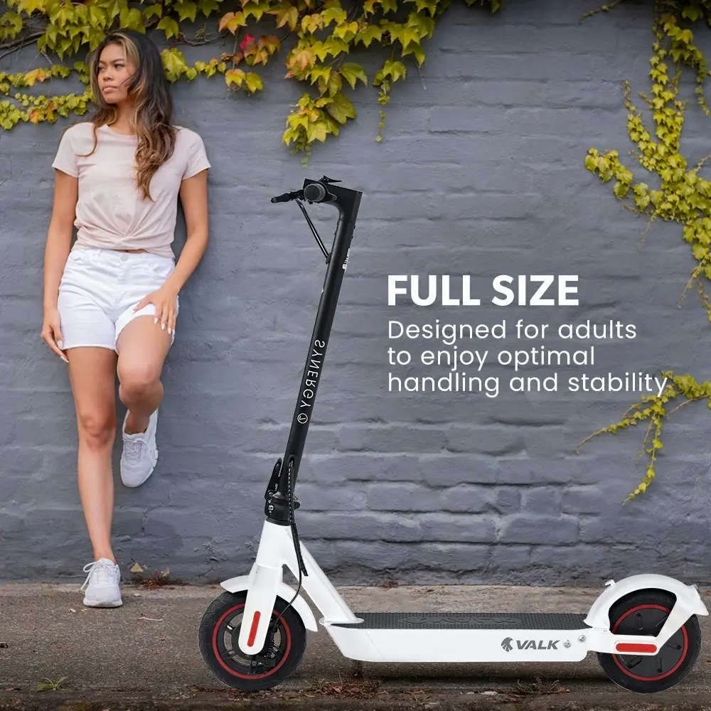 Valk Synergy 7 MkII Electric Scooter 500W 15Ah, Motorised eScooter for Adults, White