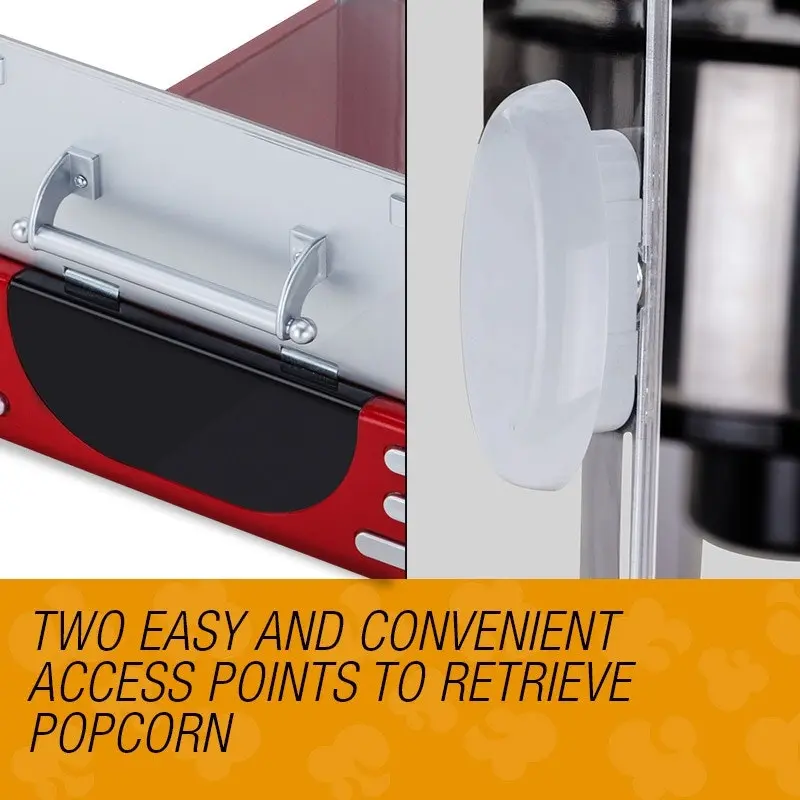 EuroChef Popcorn Machine Electric Popcorn Maker Classic Popper Hot Air Cooker Microwave