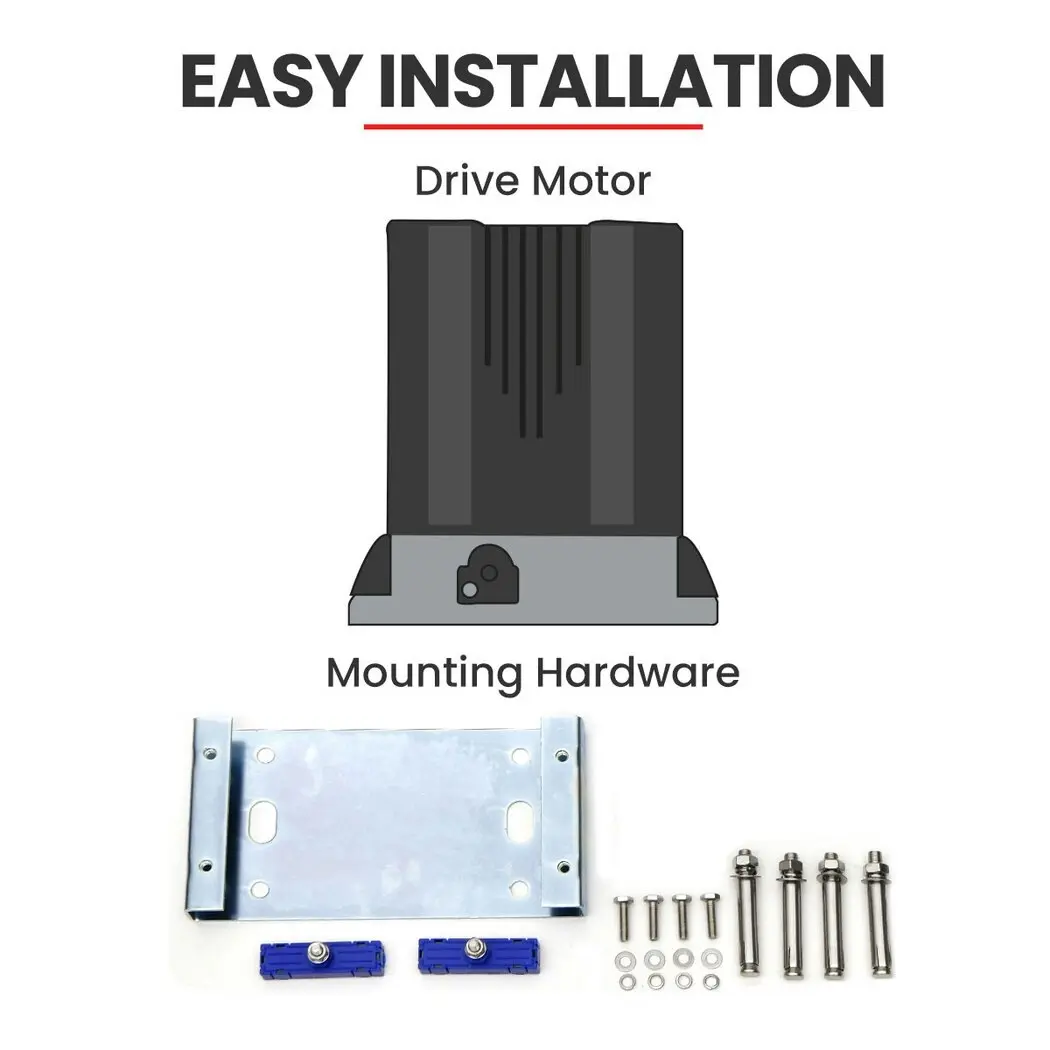 E-Guard Automatic Electric 7M Sliding Gate Opener Kit, 1500kg Capacity, 3x Remote Controllers