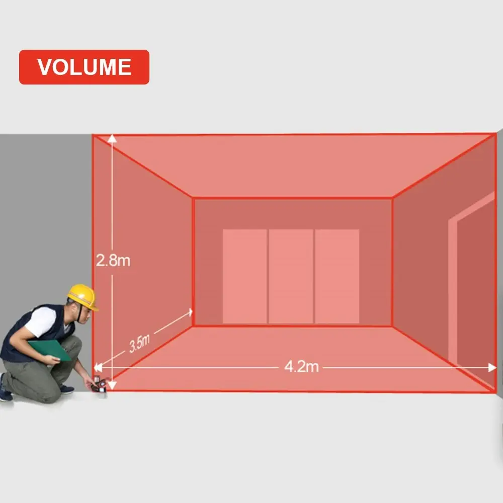 Keamya 40m Laser Distance Measurer Meter Range Finder Area Volume Digital