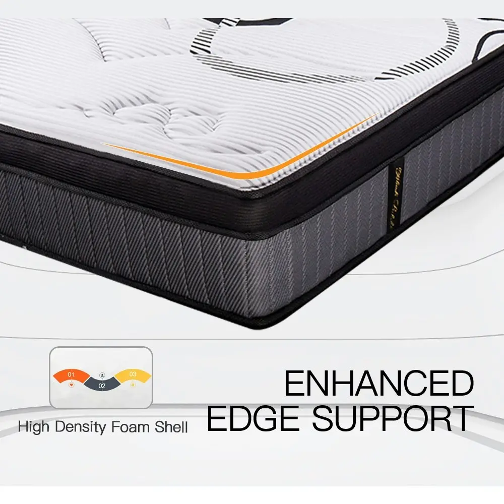 KINGSTON DOUBLE Size Mattress Bed Euro Top Memory Foam Firm Pocket Spring Bedding 34CM