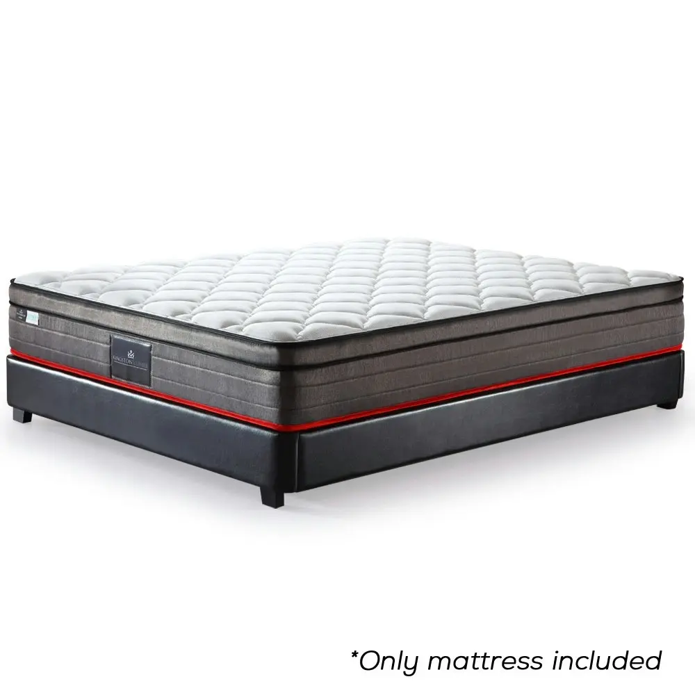 Kingston Slumber QUEEN Size Mattress Firm Bed Euro Top Memory Foam Pocket Spring Bedding 33CM