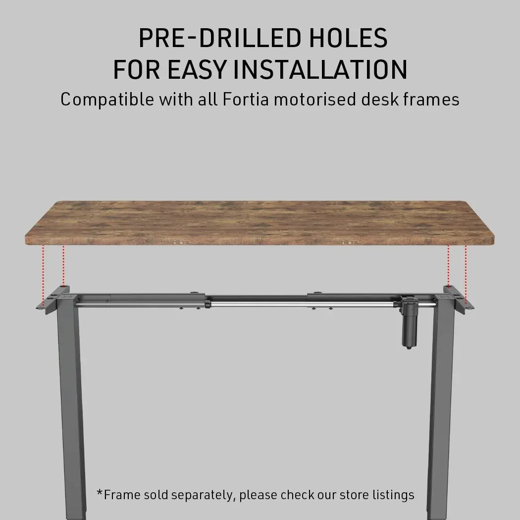 Fortia 120 x 60cm Desktop for Height Adjustable Electric Standing Desk, Oak Style