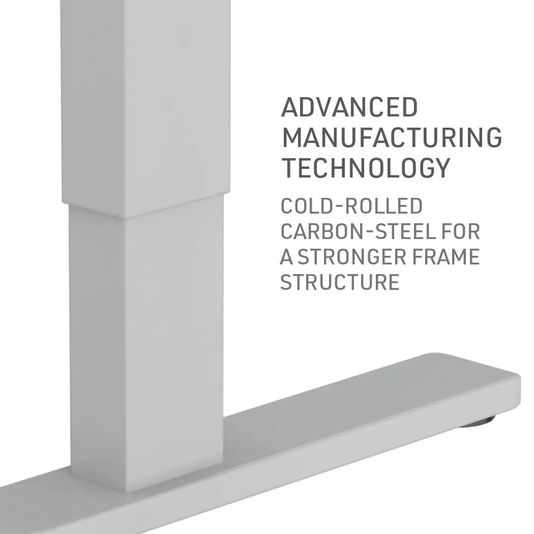 Fortia Sit Stand Standing Desk, 120x60cm, 72-118cm Height Adjustable, 70kg Load, Black/Silver Frame