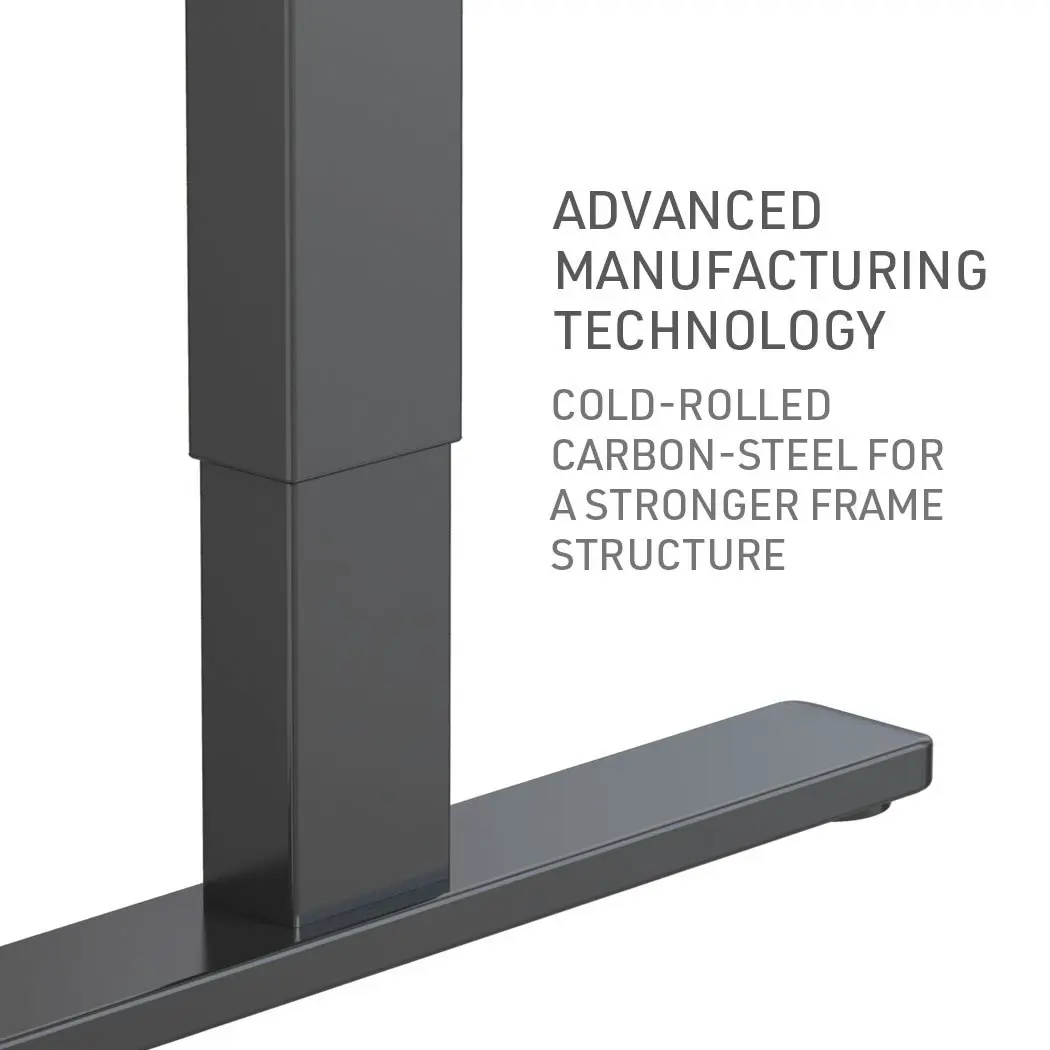 Fortia Sit Stand Standing Desk, 120x60cm, 72-118cm Height Adjustable, 70kg Load, Oak style/Black Frame