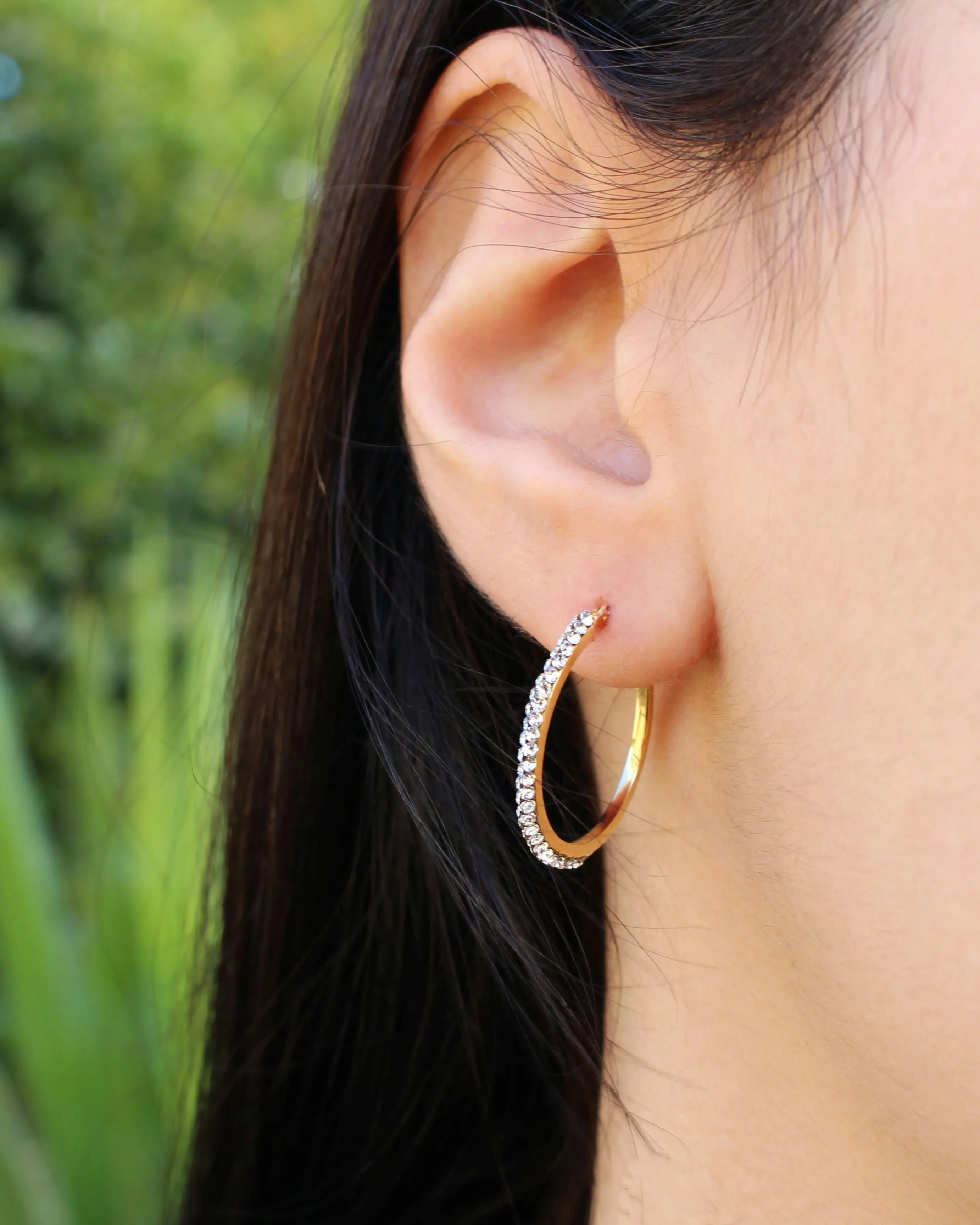 9ct Yellow Gold Silver Filled Hoop Earrings