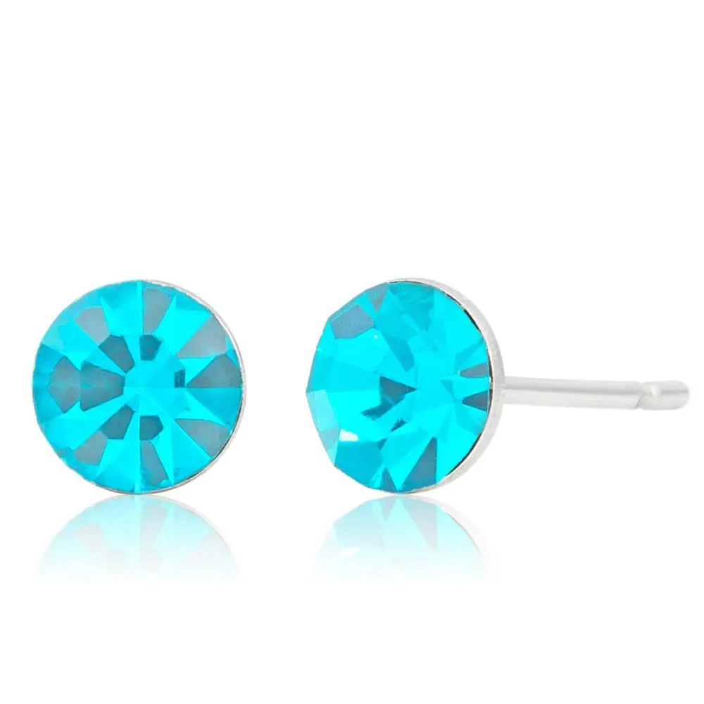 Stainless Steel Crystal Earring Stud Set