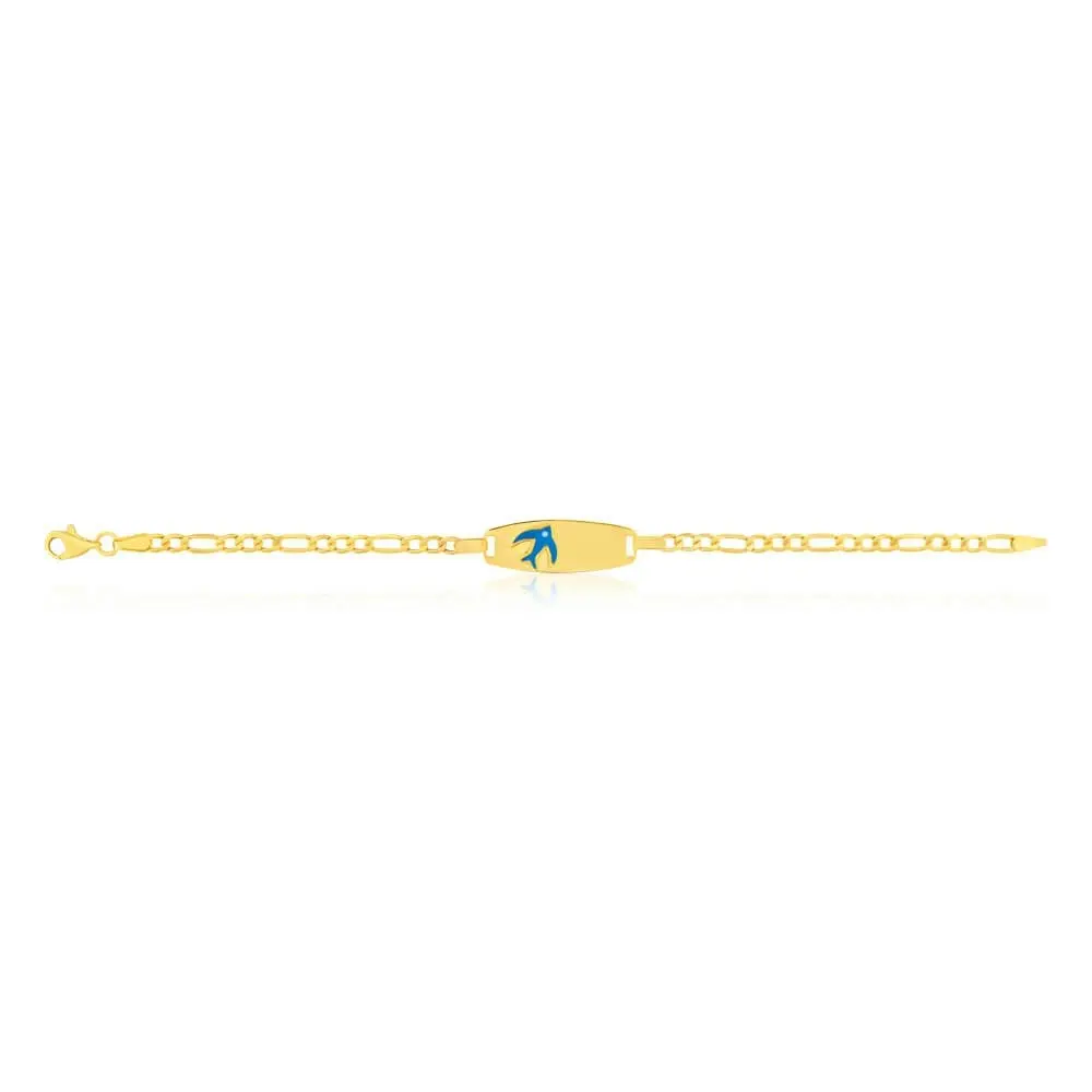 9ct Yellow Gold Bluebird Bracelet