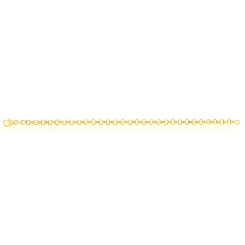 9ct Superb Yellow Gold Silver Filled Belcher Bracelet