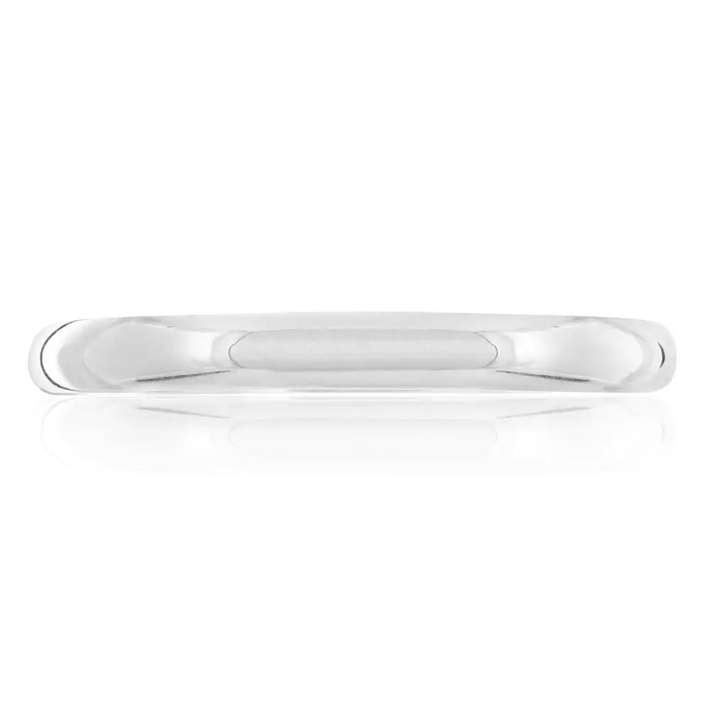 Sterling Silver Solid Plain 8mm Golf 65mm Bangle